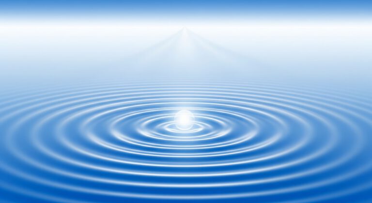 Ripples spreading from a drop in water, representing focus in the meditation for ADHD