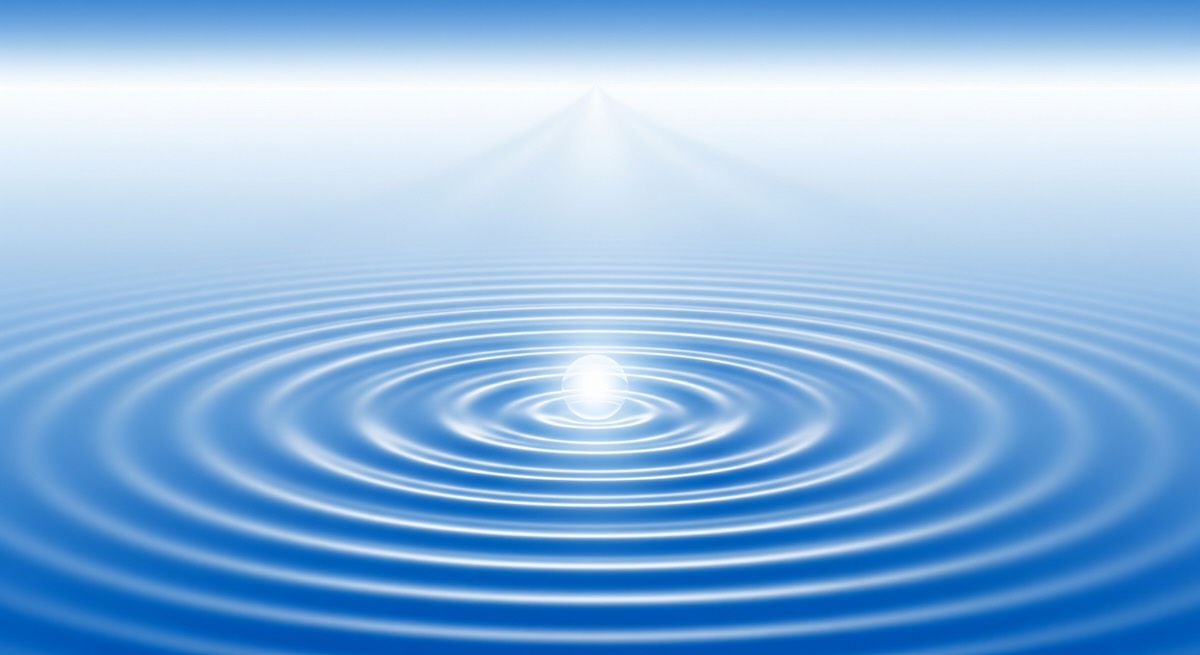Ripples spreading from a drop in water, representing focus in the meditation for ADHD
