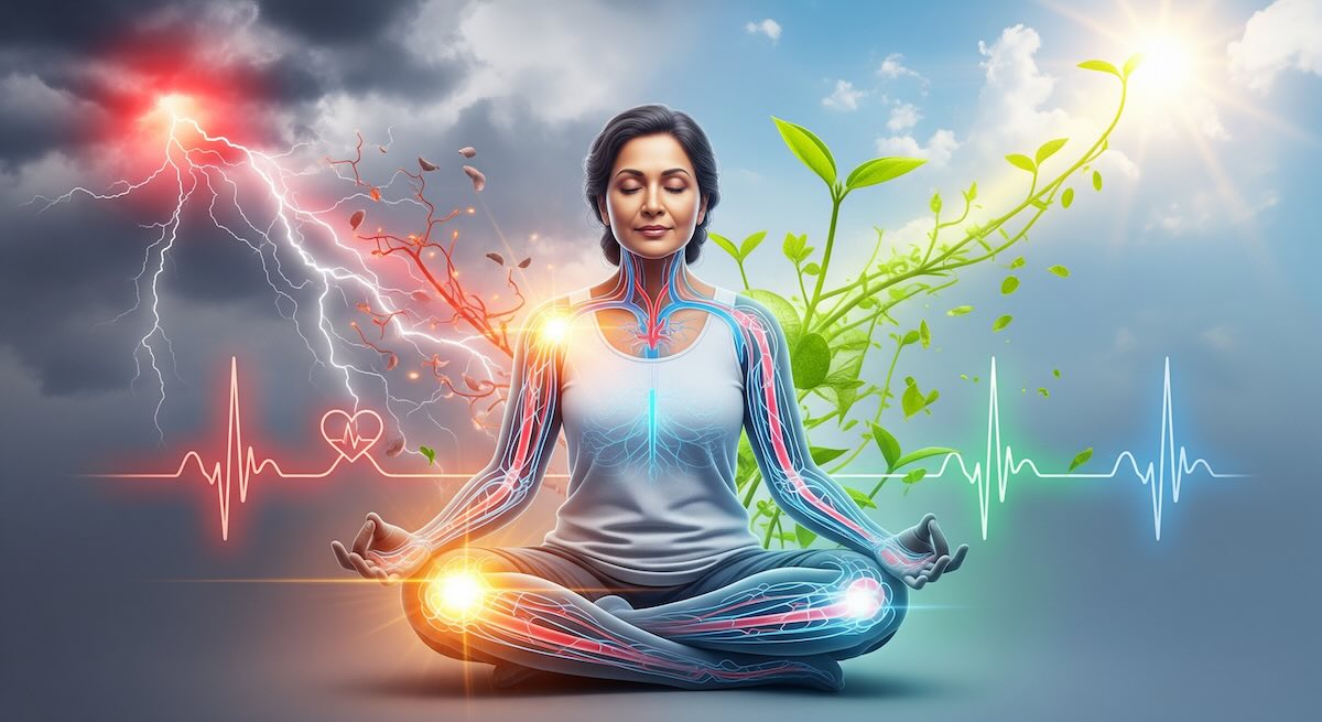 Person practicing meditation for healing in a comfortable seated position, surrounded by a healing energy aura.