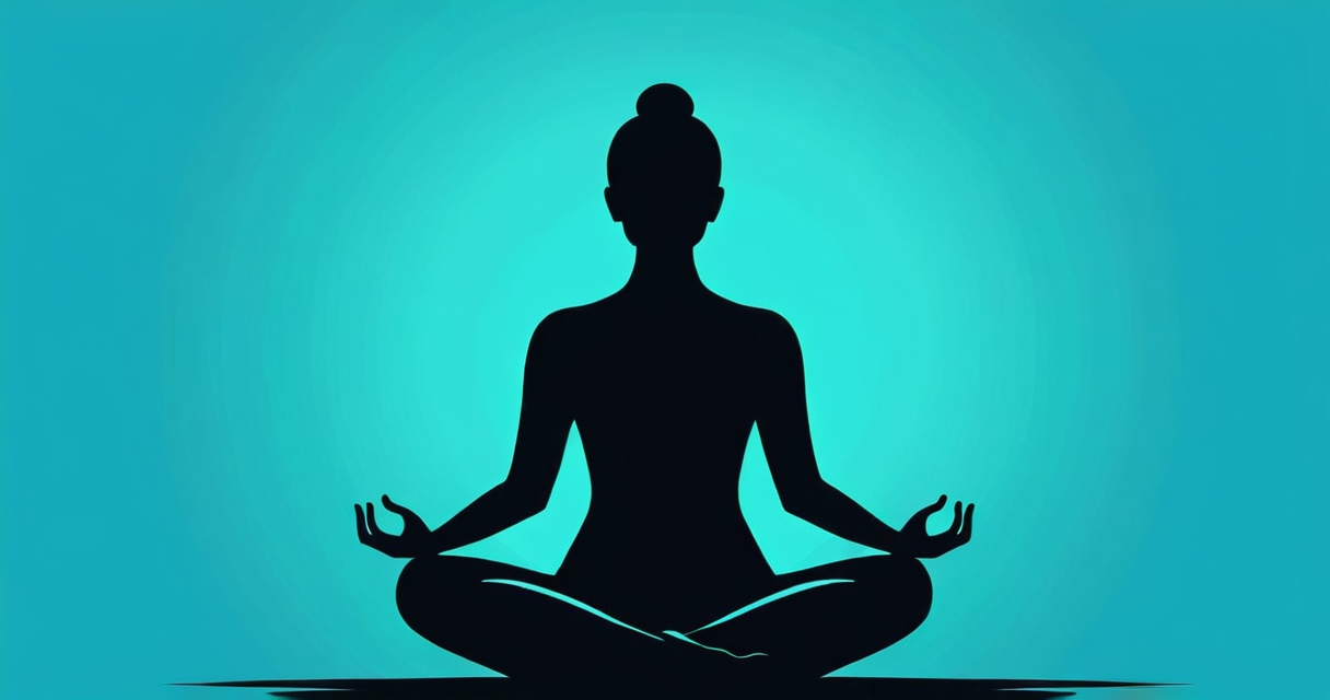 Lotus pose meditation illustration